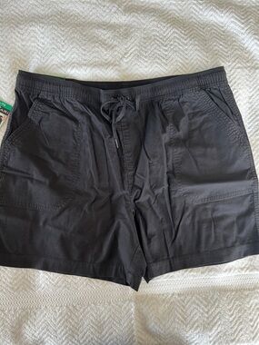 Tahari Black Drawstring Casual Shorts